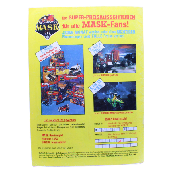 MASK Comic Magazin Nr. 8 (1988): Matt Trakker - ein Verräter?